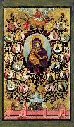 Simon Ushakov Praise to Icons of Virgin Mary of Vladimir. oil painting on canvas
